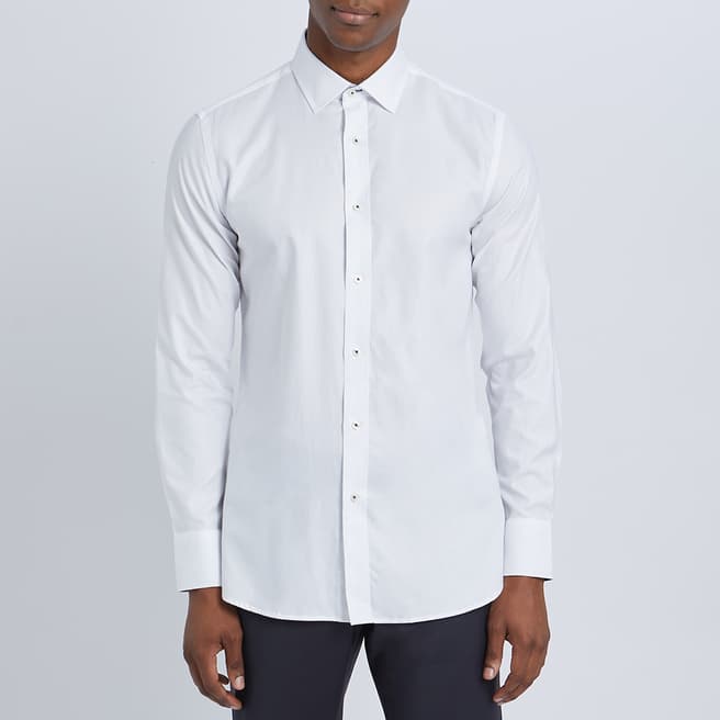 Gianni Feraud White Slim Fit Cotton Shirt