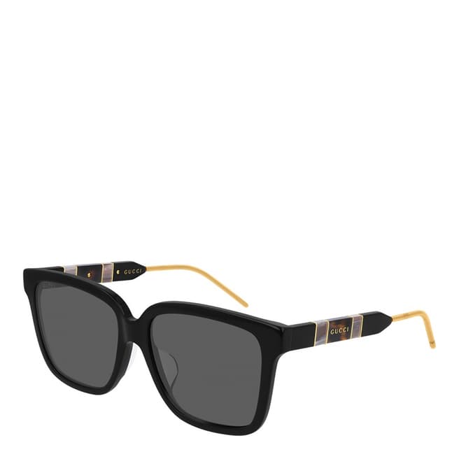 Gucci Women's Black/Grey Gucci Sunglasses 56mm