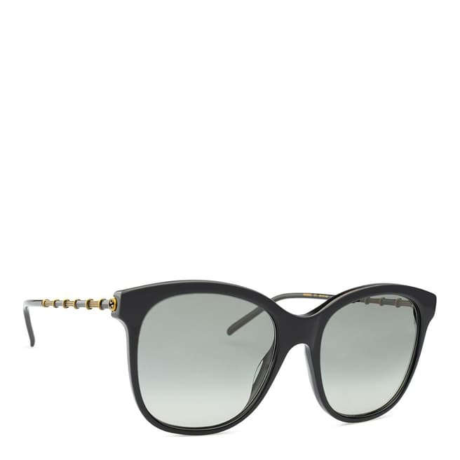 Gucci Women's Black/Grey Gucci Sunglasses 56mm