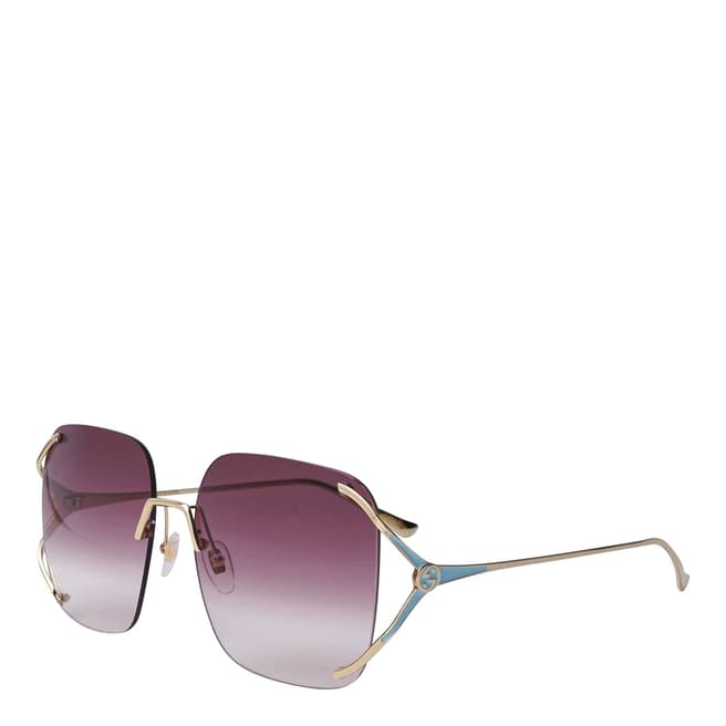 Gucci Women's Gold/Blue/Plum Gradient Gucci Sunglasses 59mm