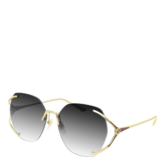 Gucci Women's Gold/Grey Gucci Sunglasses 59mm