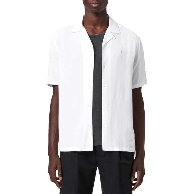 AllSaints White Venice Short Sleeve Shirt
