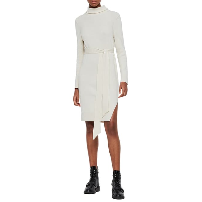 AllSaints White Roza Cashmere Blend Jumper Dress