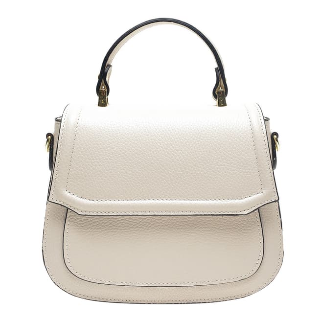 Isabella Rhea Cream Leather Top Handle Handbag