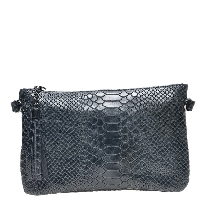 Isabella Rhea Black Leather Tassel Detail Shoulder Bag