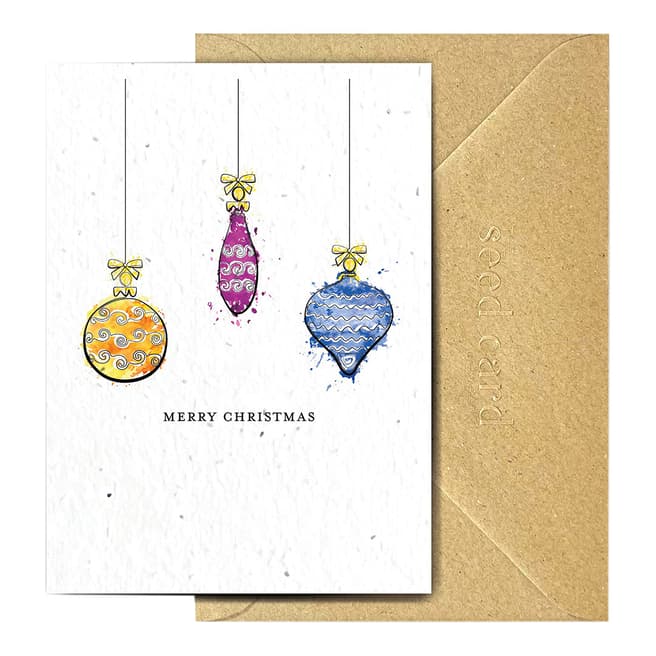 The Seed Card Company Pack of 5 Continuous Seed Cards, Baubles