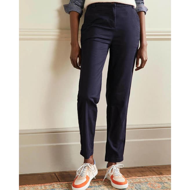 Boden Navy Classic Stretch Chino Trousers