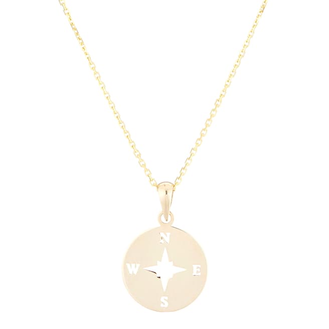 Or Eclat Gold "Compass" Pendant Necklace