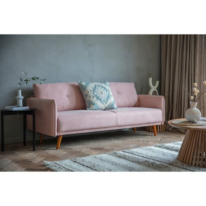 Gallery Living Flinton 2 Seater Linen Sofa, Blush