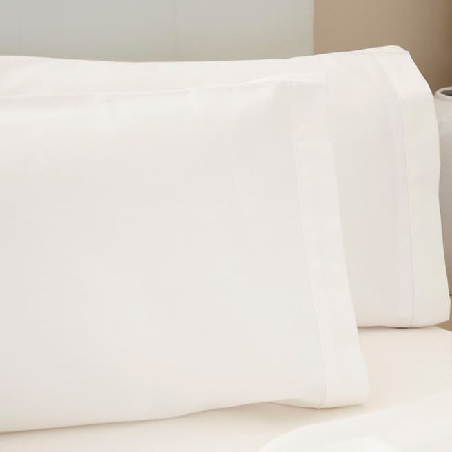 Belledorm Premium Blend Pair of Housewife Pillowcases, Ivory