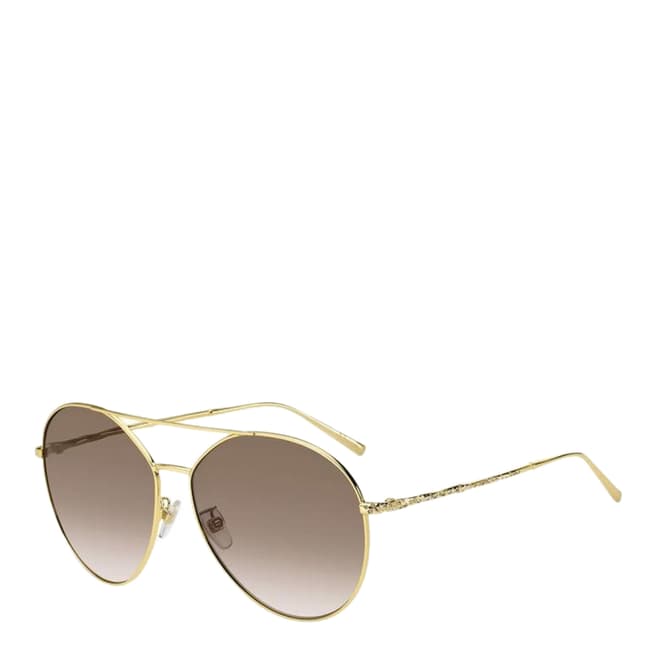 Givenchy Unisex Gold/Brown Givenchy Sunglasses 64mm