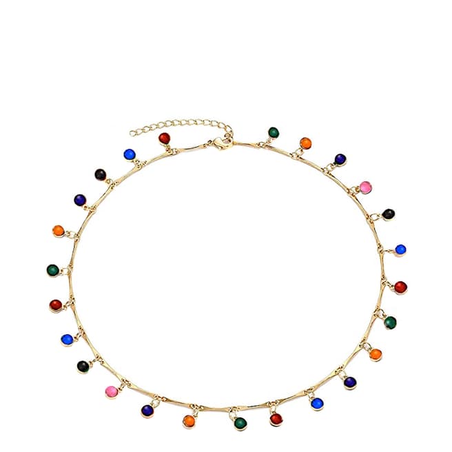 Liv Oliver 18K Gold Multi Colour Necklace