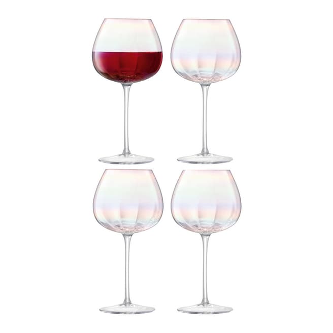 LSA Set of 4 Pearl Red Wine Glasses, 460ml