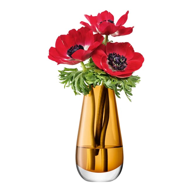 LSA Amber Flower Colour Bud Vase, H14cm