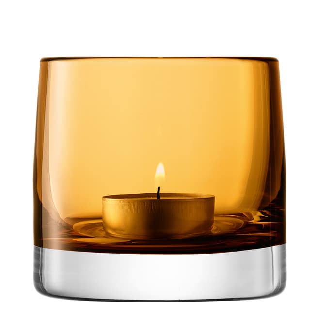 LSA Light Colour Tealight Holder H8.5cm Amber