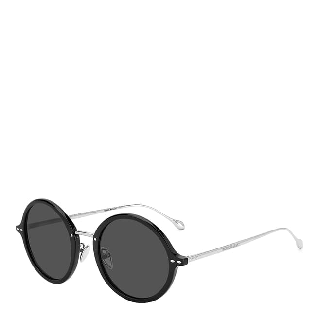 Isabel Marant Black Silver Oval Sunglasses