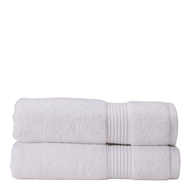Christy Ambience Pair Of Hand Towels, White