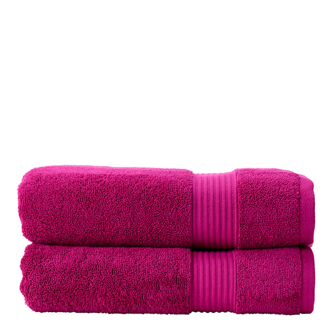 Christy Ambience Pair of Hand Towels, Orchid