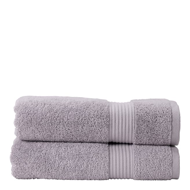 Christy Ambience Pair Of Hand Towels, Dove Grey
