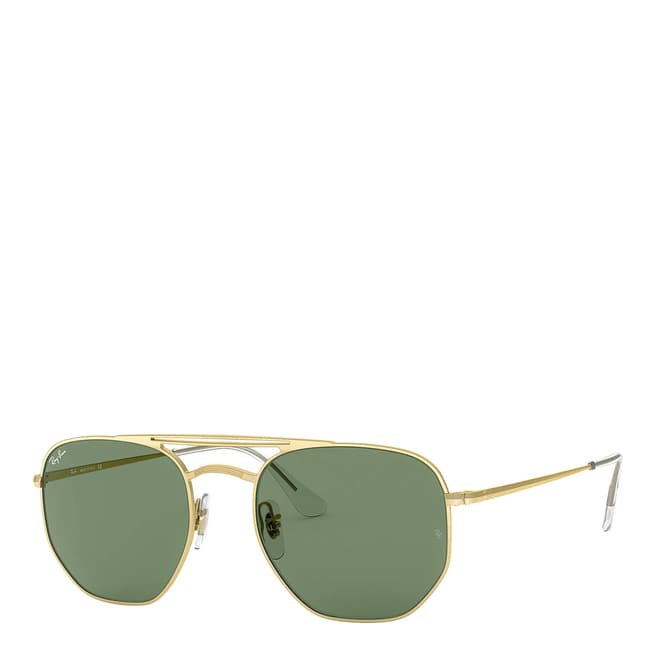 Ray-Ban Unisex Gold/Green Ray-Ban Sunglasses 54mm