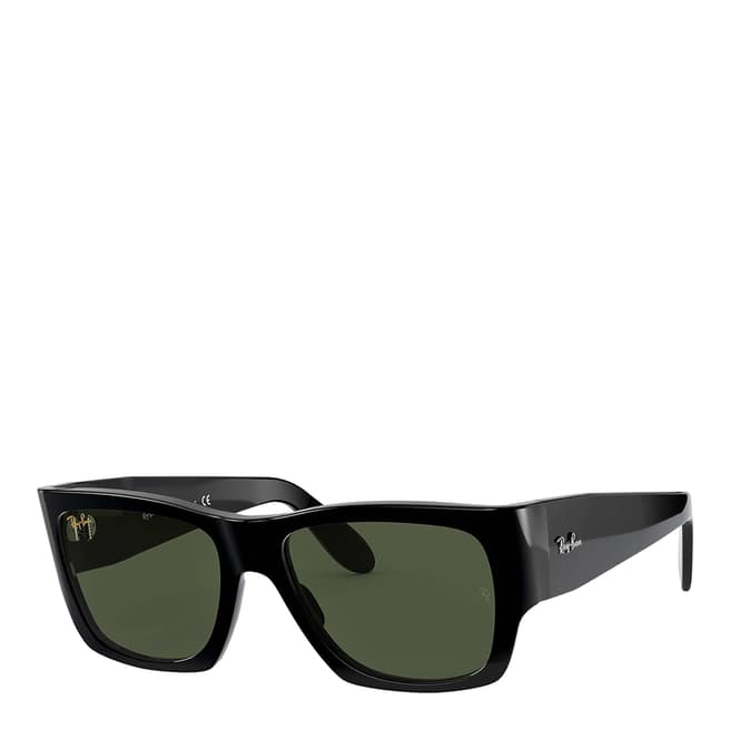 Ray-Ban Unisex Shiny Black/Green Classic Nomad Legend Ray-Ban Sunglasses 54mm