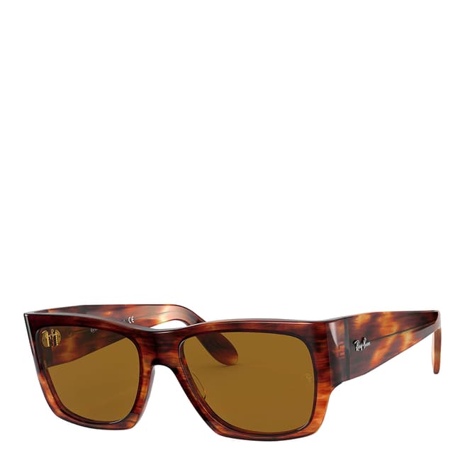 Ray-Ban Unisex Striped Havana/Brown Classic Nomad Legend Ray-Ban Sunglasses 54mm