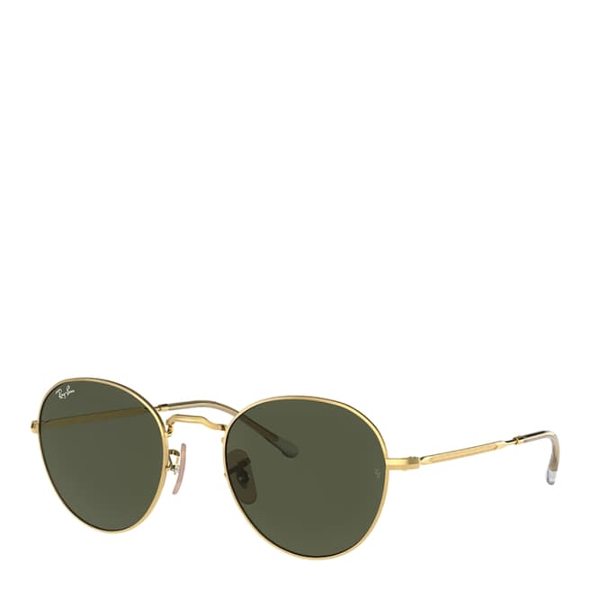 Ray-Ban Unisex Gold/Green David Ray-Ban Sunglasses 53mm