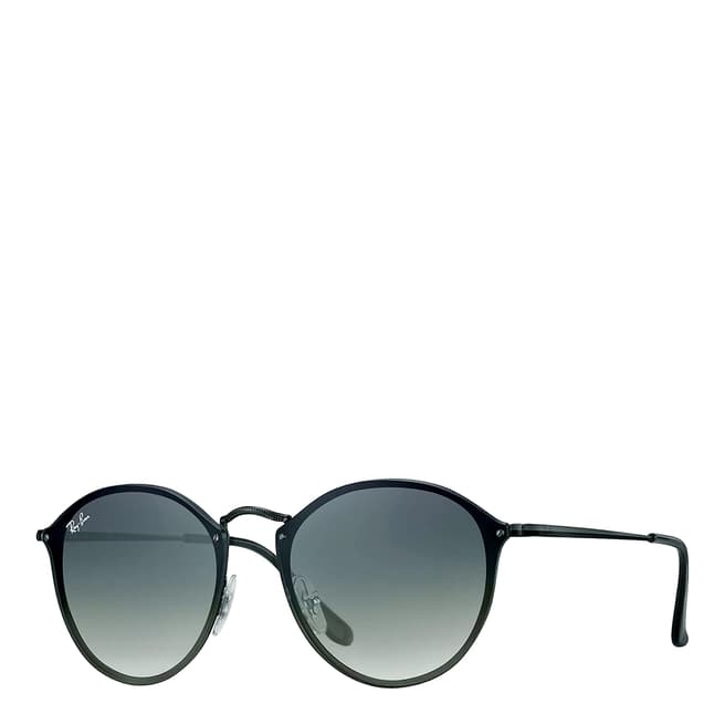 Ray-Ban Unisex Black/Grey Gradient Dark Grey Blaze Round Ray-Ban Sunglasses 59mm