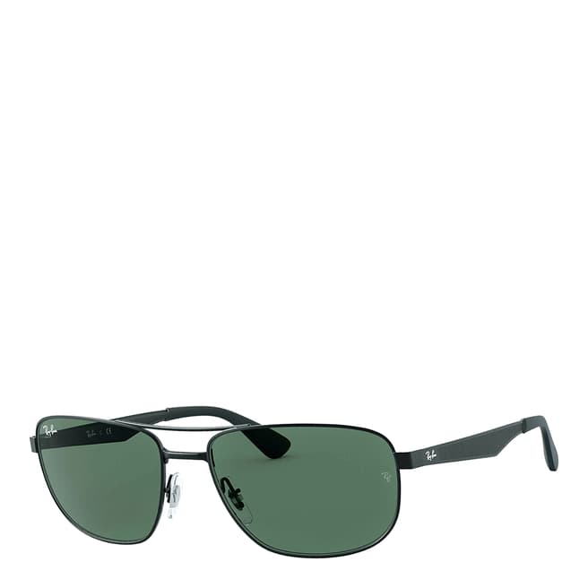 Ray-Ban Men's Black/Green Classic Ray-Ban Sunglasses 61mm