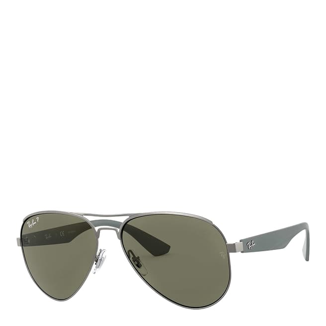Ray-Ban Men Gunmetal/Green Polarized High Street Ray-Ban Sunglasses 59mm