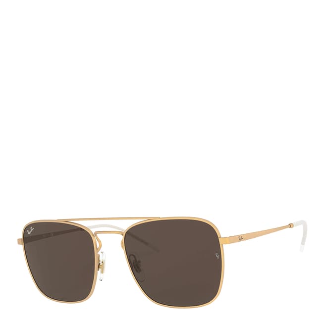 Ray-Ban Men's Gold/Brown Classic Ray-Ban Sunglasses 55mm