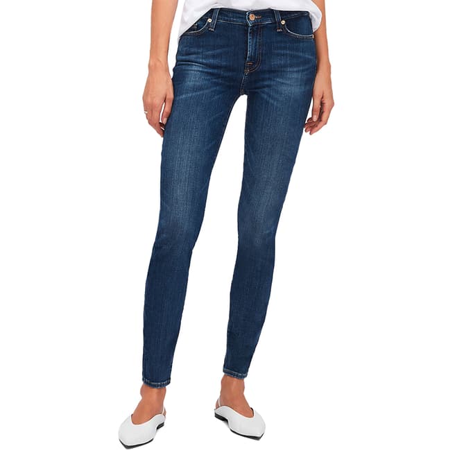 7 For All Mankind Mid Blue Stretch Skinny Jeans