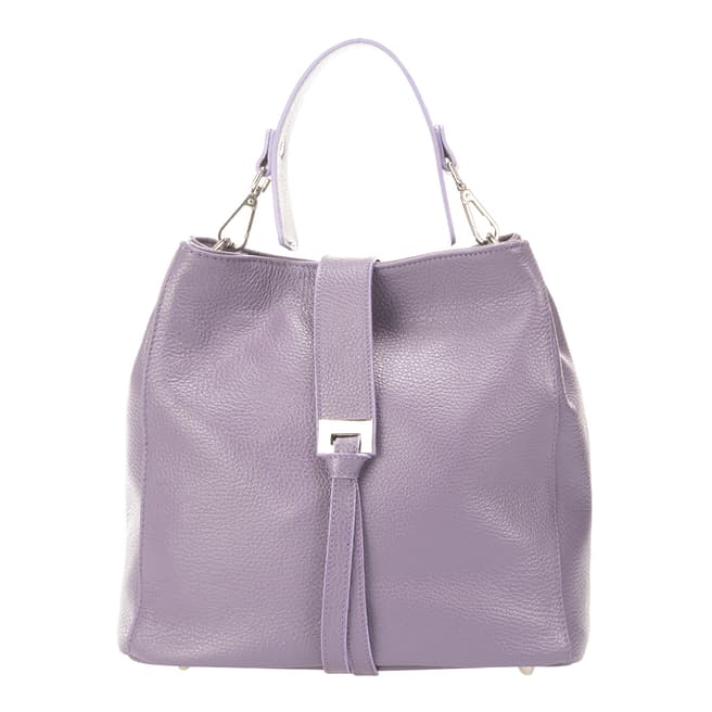 Giorgio Costa Purple Leather Top Handle Bag