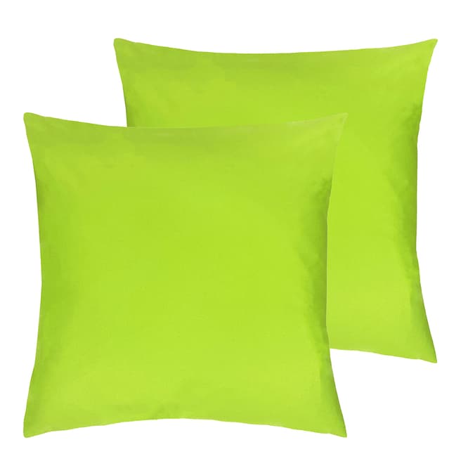 RIVA home Set of 2  Wrap 43x43cm Outdoor Cushions, Lime