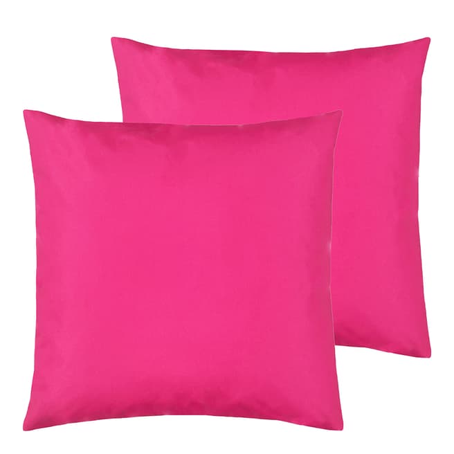 RIVA home Set of 2  Wrap 43x43cm Outdoor Cushions, Pink