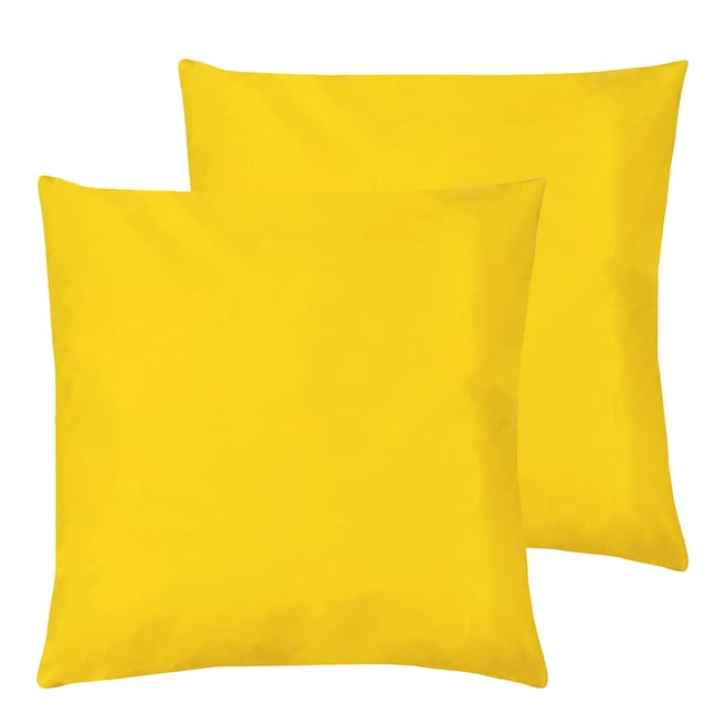 RIVA home Set of 2 Wrap 43x43cm Outdoor Cushions, Yellow