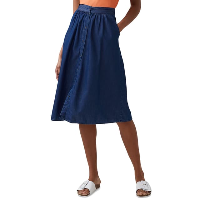 Great Plains Chambray Cotton Blend Skirt