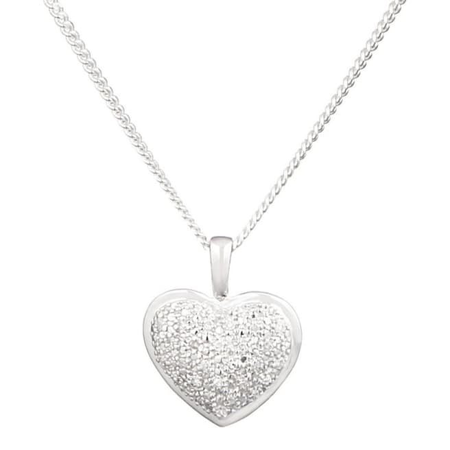 Diamond And Co Silver "Heart" Diamond Pendant Necklace