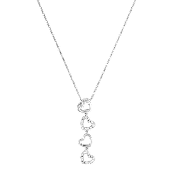 Diamond And Co Silver "4 Hearts" Pendant Necklace