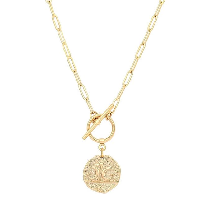 Chloe Collection by Liv Oliver 18K Gold Star Moon Disc Necklace