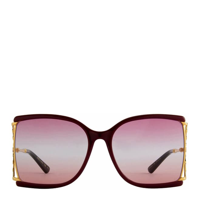 Gucci Women's Red/Gold/Pink Gucci Sunglasses 60mm