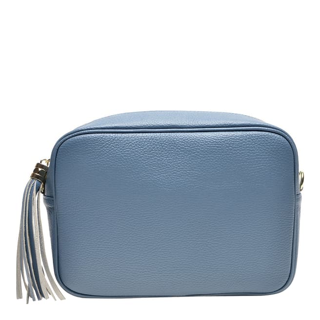 Carla Ferreri Pale Blue Leather Shoulder Bag
