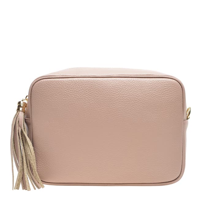 Carla Ferreri Blush Leather Shoulder Bag