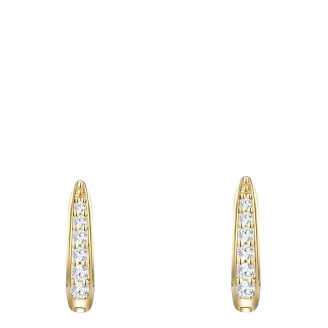 Nahla Jewels White/Yellow Gold Hoop Earrings