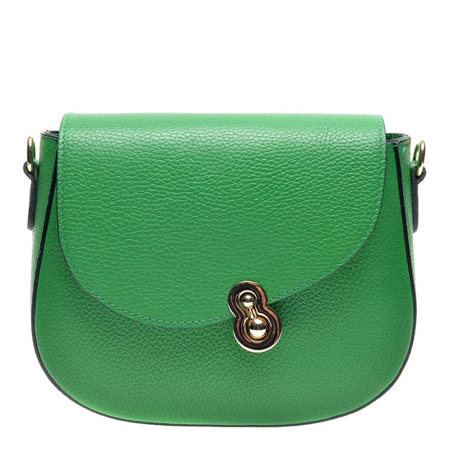 Carla Ferreri Green Leather Shoulder Bag