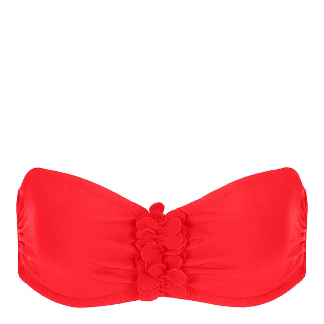 Simone Perele Tangerine Red Paloma Bandeau Bikini Top