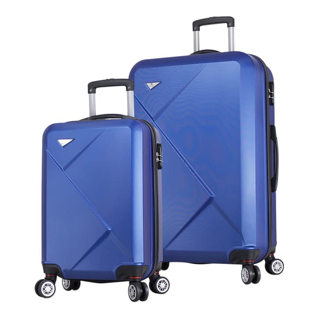 MyValice Blue Cabin And Large Diamond Suitcases