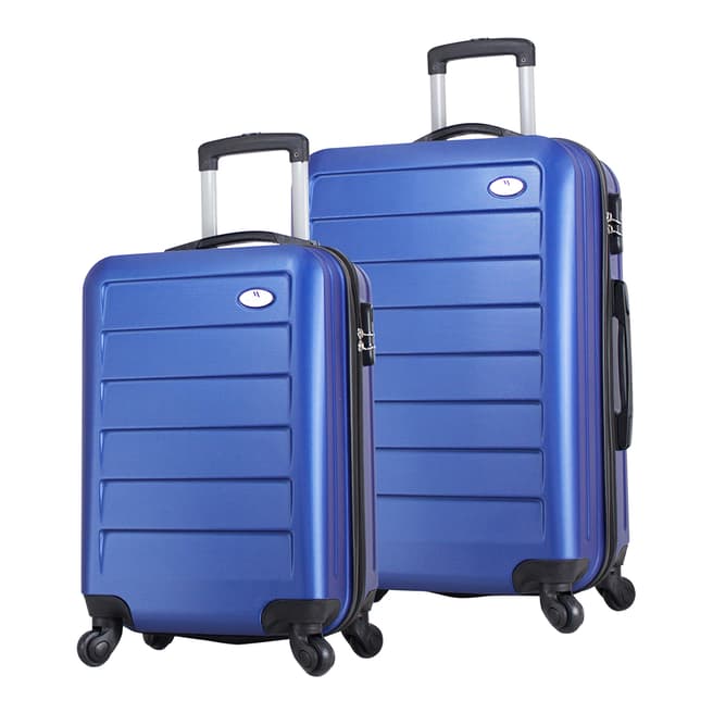 MyValice Blue Cabin And Medium Ruby Suitcases