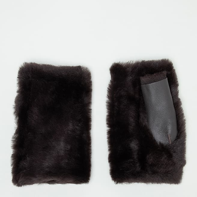 N°· Eleven Chocolate Shearling Mittens