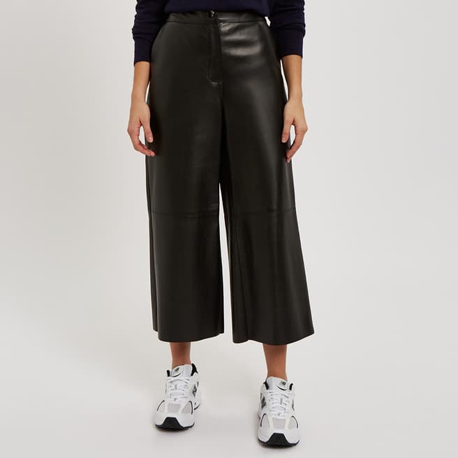 N°· Eleven Black Leather Culottes